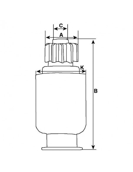 Piñón bendix 1.01.0097.0 motor de arranque