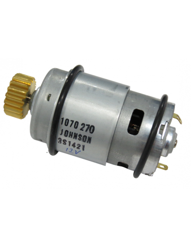 Motor 12 v con piñón para vareador eléctrico