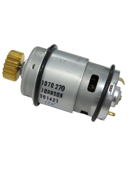Motor 12 v con piñón para vareador eléctrico