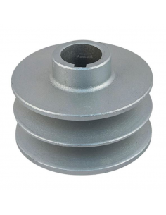 Polea hierro 88mm,25mm cilíndrica, 2x17mm