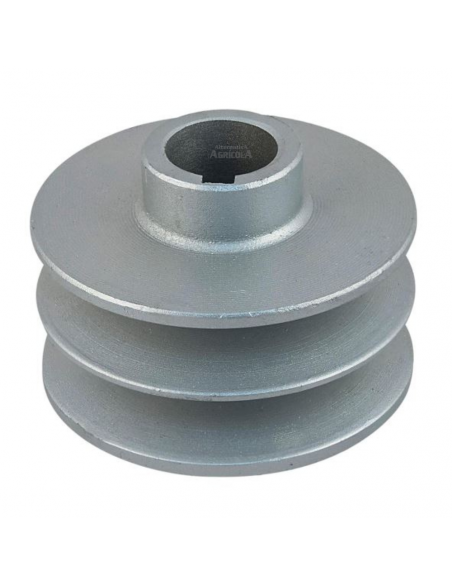 Polea hierro 88mm,25mm cilíndrica, 2x17mm