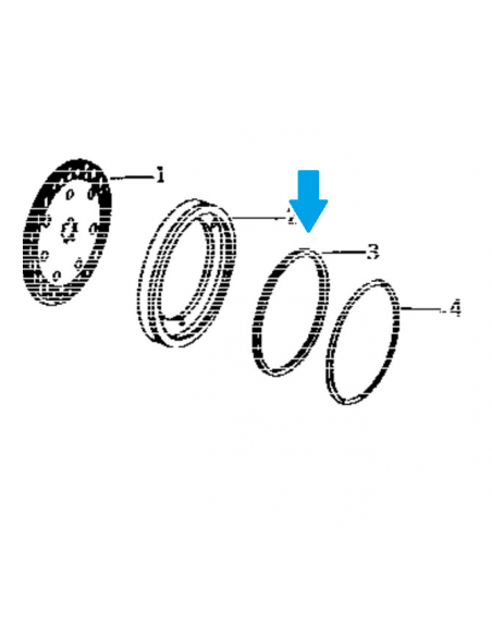 Goma de frenos grande John Deere 3031-35 T28473