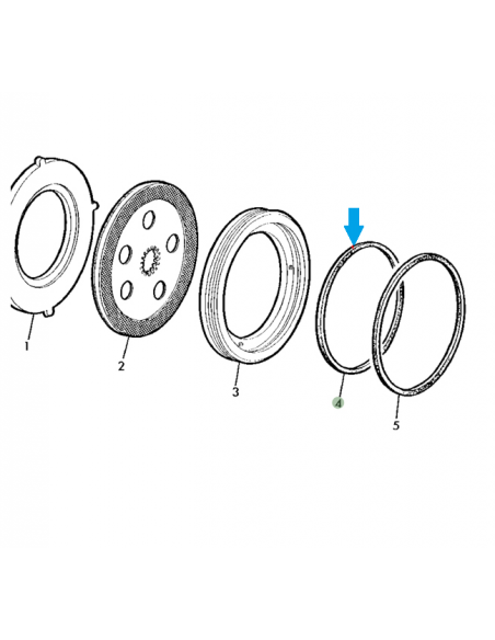 Goma de frenos pequeña John Deere 3031-35 T30349