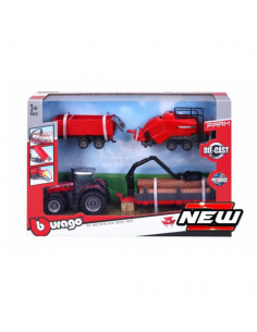 Tractor de juguete Massey Ferguson 8740S escala 1:50 BB1831668M