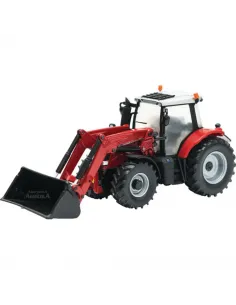 Tractor de juguete Massey Ferguson 6616 con cargadora frontal escala 1:32