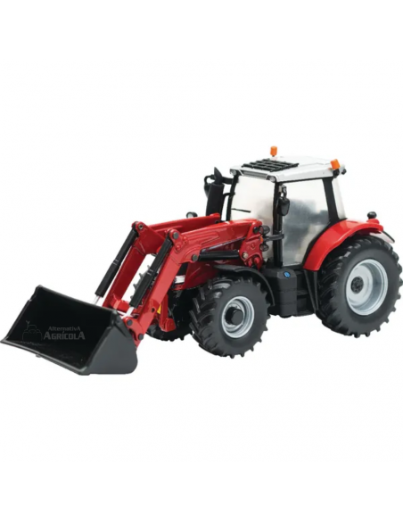 Tractor de juguete Massey Ferguson 6616 con cargadora frontal escala 1:32
