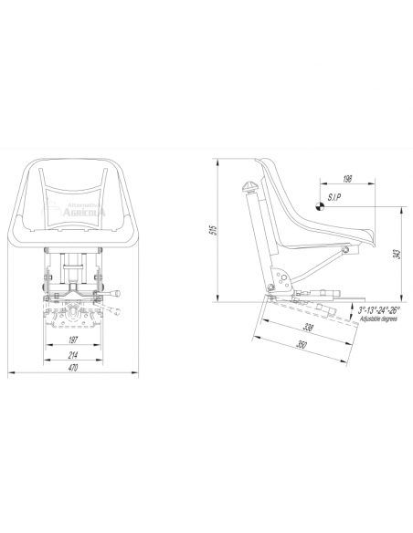 Asiento con suspensión mecánica RM450110