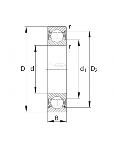 Rodamiento de bolas 6 x 19 x 7 mm