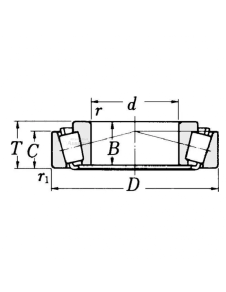 Aro exterior rodamiento cónico HM801310 82.55 x 23.02 mm