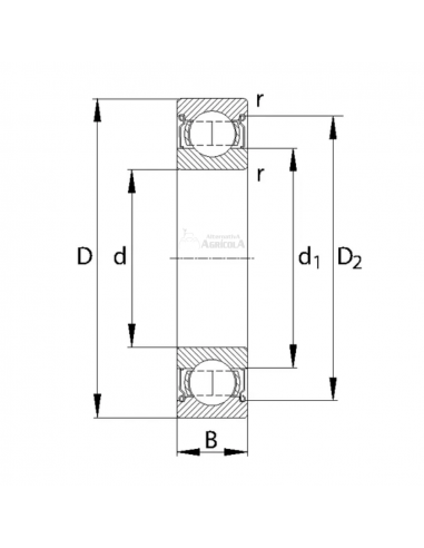 Rodamiento de bolas 40 x 80 x 18 mm