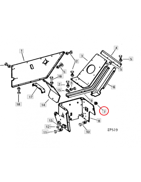 Casquillo soporte atador empacadora John Deere E50090