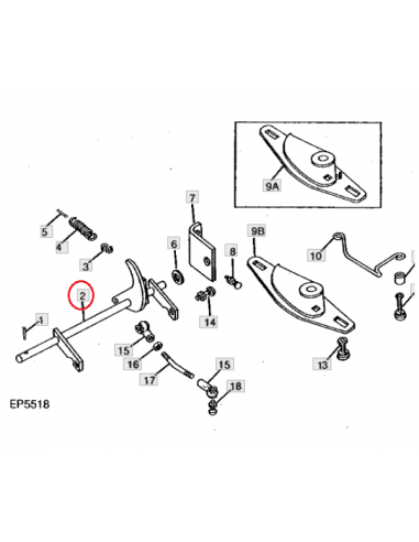 Dedo empuja cuerda empacadora John Deere AE33750