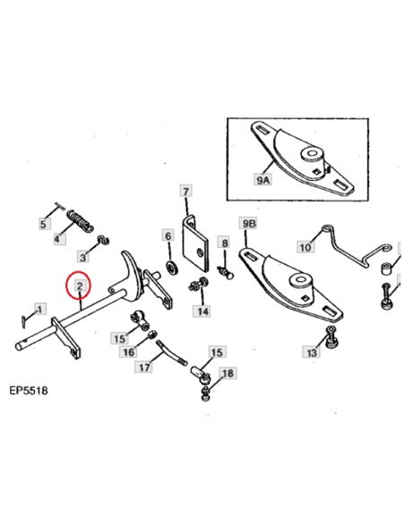 Dedo empuja cuerda empacadora John Deere AE33750