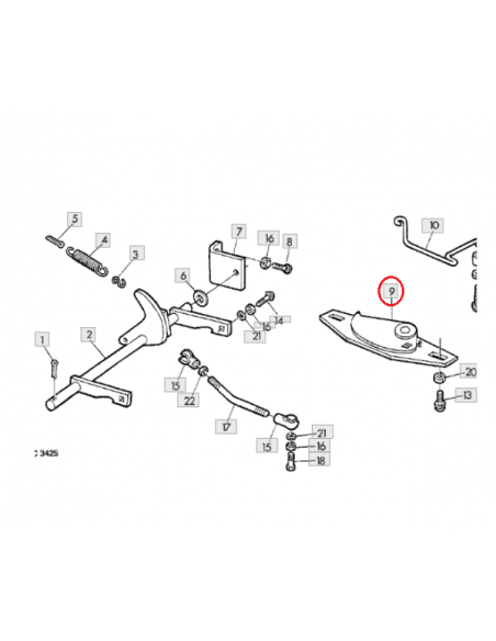 Placa guía desviador empacadora John Deere AE33751