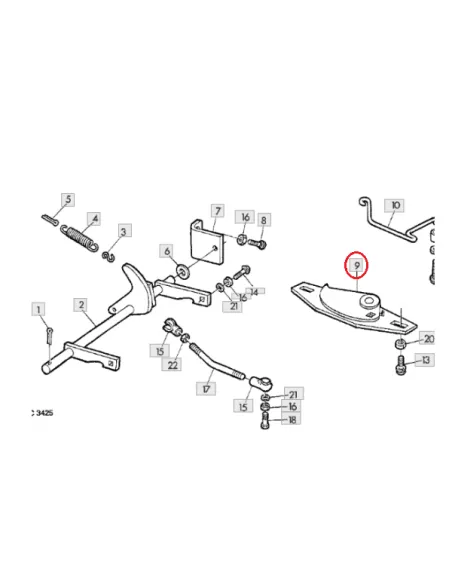 Placa guía desviador empacadora John Deere AE33751