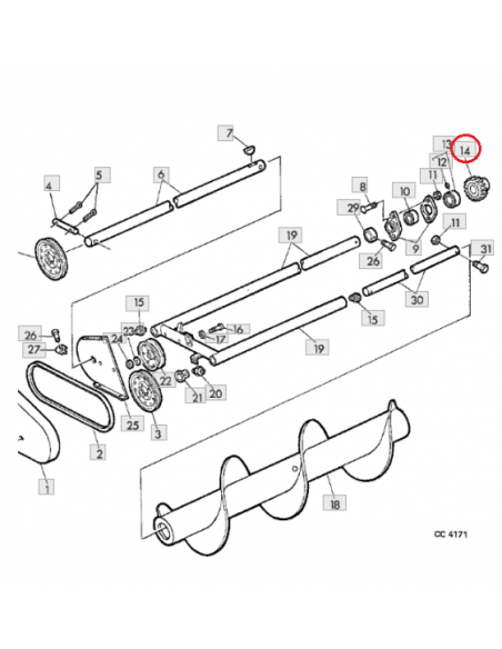 Piñón empacadora John Deere E43698