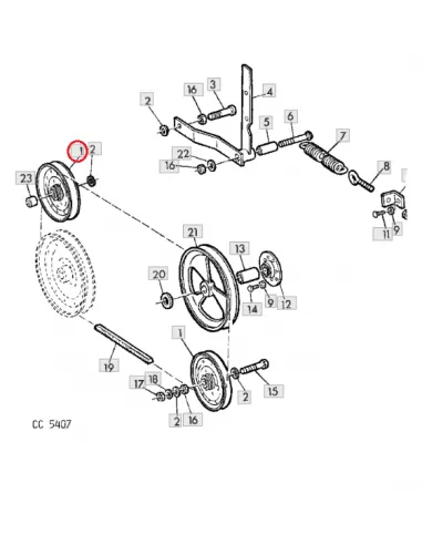 Polea transmisión empacadora John Deere AE27688