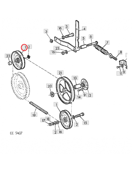 Polea transmisión empacadora John Deere AE27688