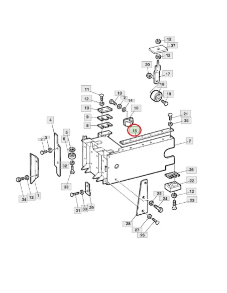 Placa de desgaste pistón empacadora John Deere E50148