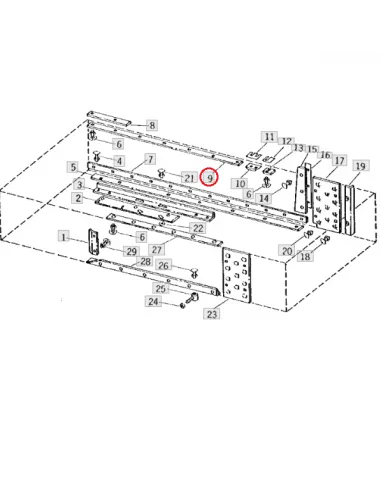 Pletina guía empacadora John Deere E44706