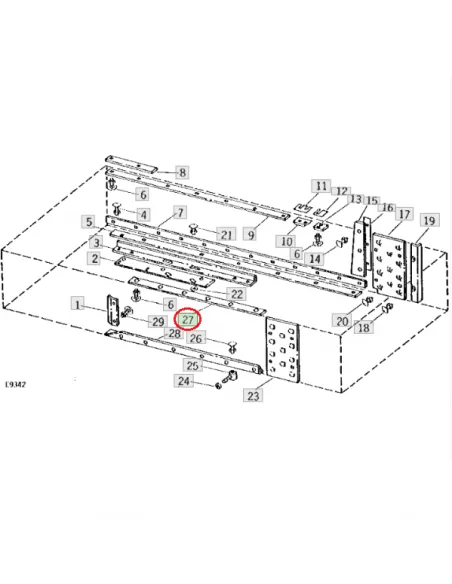 Pletina guía empacadora John Deere E42165