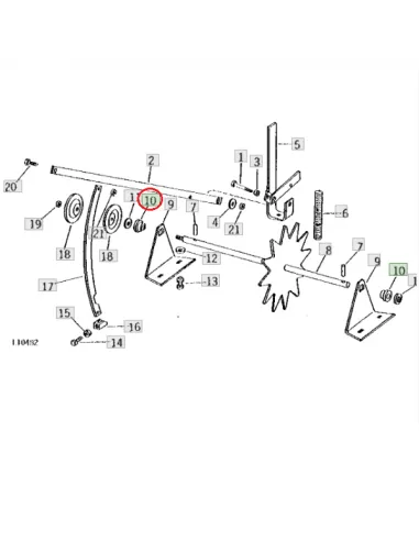 Casquillo eje rueda de medición empacadora John Deere E50092