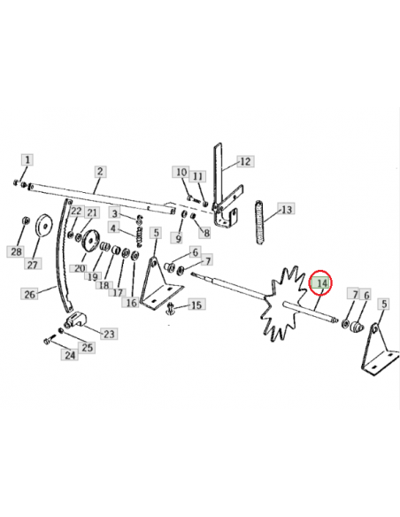 Rueda de medición empacadora John Deere AE34293