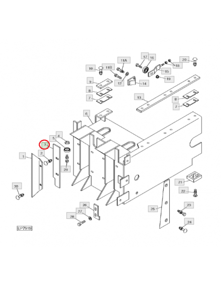 Pletina de pistón empacadora John Deere E45680