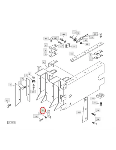 Rascador pistón empacadora John Deere E44736