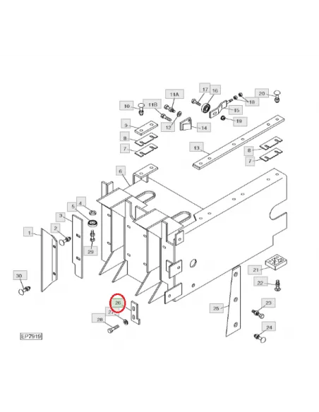 Rascador pistón empacadora John Deere E44736