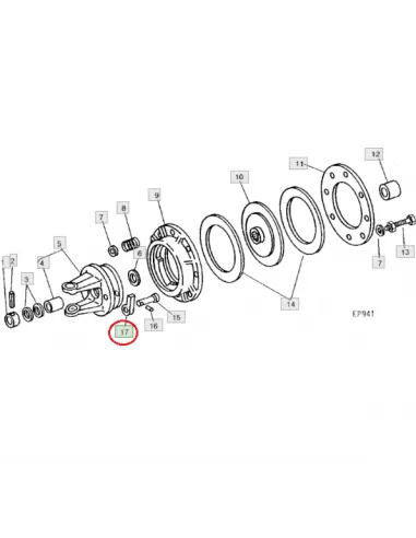 Trinquete rueda libre transmisión empacadora John Deere E36425