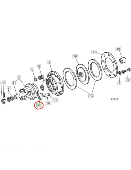 Trinquete rueda libre transmisión empacadora John Deere E36425