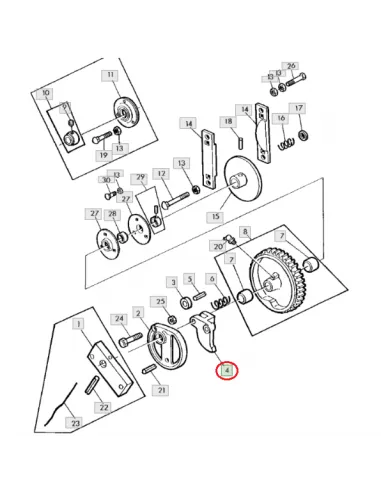 Trinquete piñón empacadora John Deere E39058