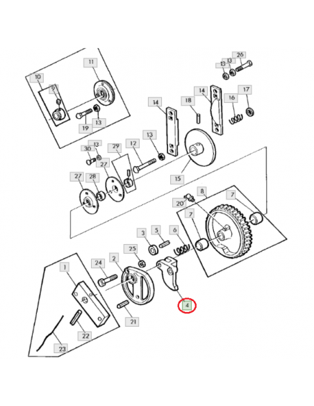 Trinquete piñón empacadora John Deere E39058