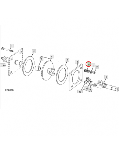 Muelle embrague transmisión empacadora John Deere E53446