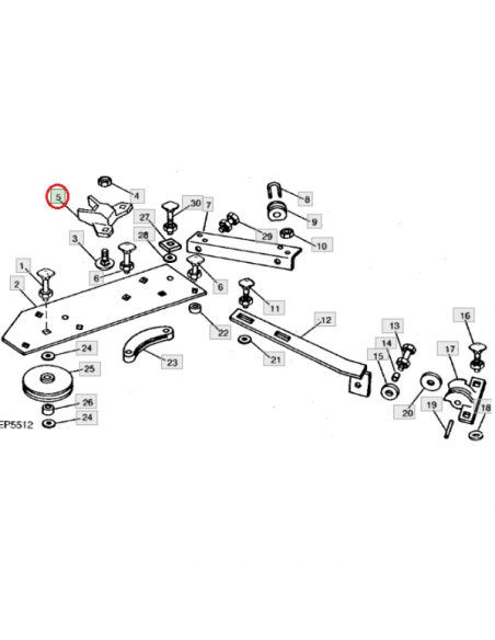 Guía empacadora de alambre John Deere E11354