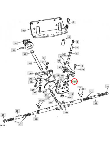 Guía empacadora de alambre John Deere E11346