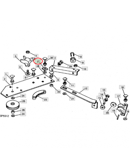 Pletina de ajuste guías de alambre empacadora John Deere E31916