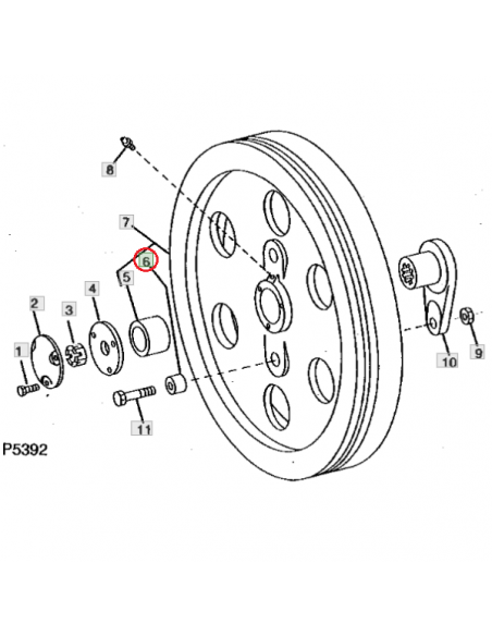 Casquillo fusible volante empacadora de serie John Deere BP14124