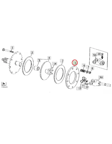 Placa de embrague empacadora John Deere E38904