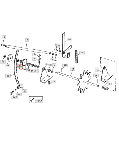 Piñón regulador cremallera empacadora John Deere E57571