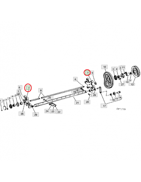 Estrella lateral recogedor empacadora John Deere E41812