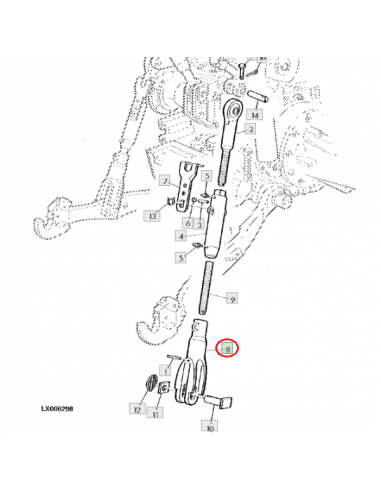 Horquilla tensor vertical John Deere R106414