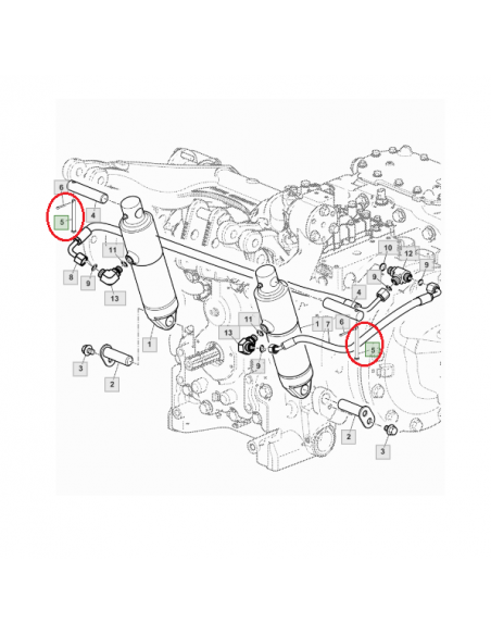 Bulón tope para pasador botella elevación R252053
