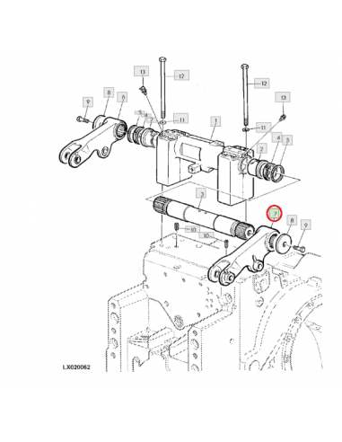 Brazo elevador hidráulico derecho L116616 para John Deere