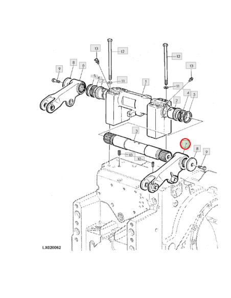 Brazo elevador hidráulico derecho L116616 para John Deere