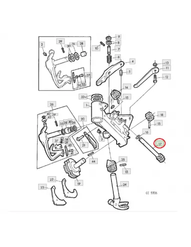 Engranaje mecanismo anudador empacadora de pacas rectangulares John Deere