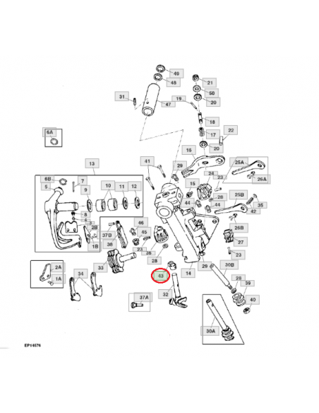 Leva anudador de hilo empacadora John Deere