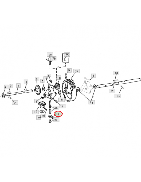 Gancho eje elevación de aguja empacadora de alambre John Deere E32458