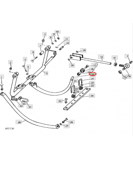 Aguja metálica para alambre metálico empacadora John Deere